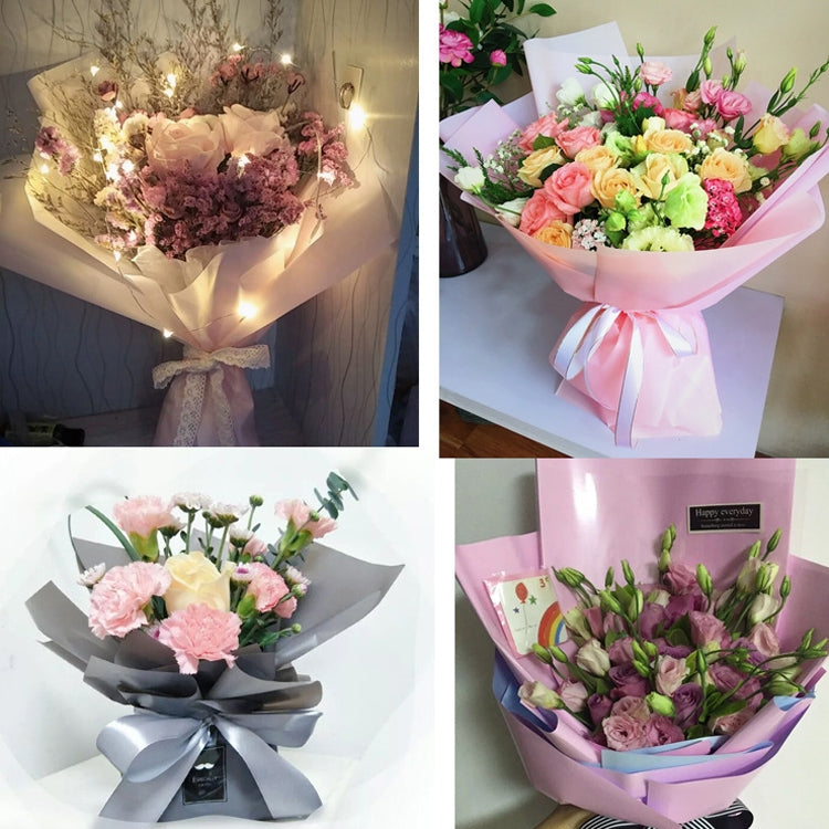 20 Sheets / Pack Flower Wrapping Paper Matte Paper Gift Paper Translucent Wrapping Paper Material, Colour: Wine Red, Wine Red, Brown, Golden, Silver, Black, Rose Red, Deep Pink, Deep Champagne, Gouache, Light Champagne, White Tea, Red Gray, Light Gray ...