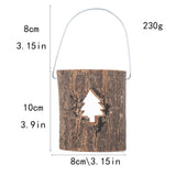 120211 Valentine Day Atmosphere Lamp Candle Holder Cafe Decoration Home Party Decoration Tea Wax Wooden Candle Cup, Snowflake, Pine, Five Stars, Love