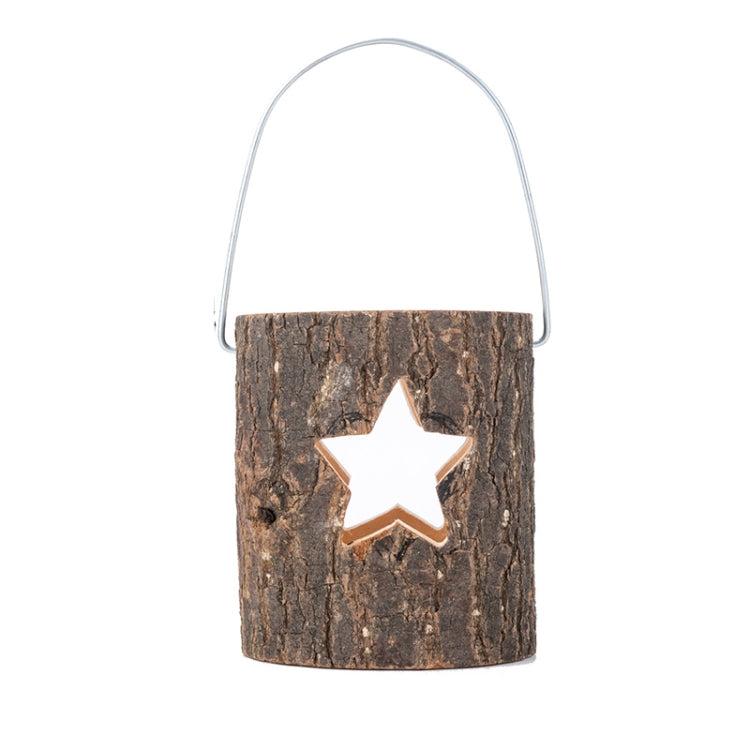120211 Valentine Day Atmosphere Lamp Candle Holder Cafe Decoration Home Party Decoration Tea Wax Wooden Candle Cup, Snowflake, Pine, Five Stars, Love Five Stars