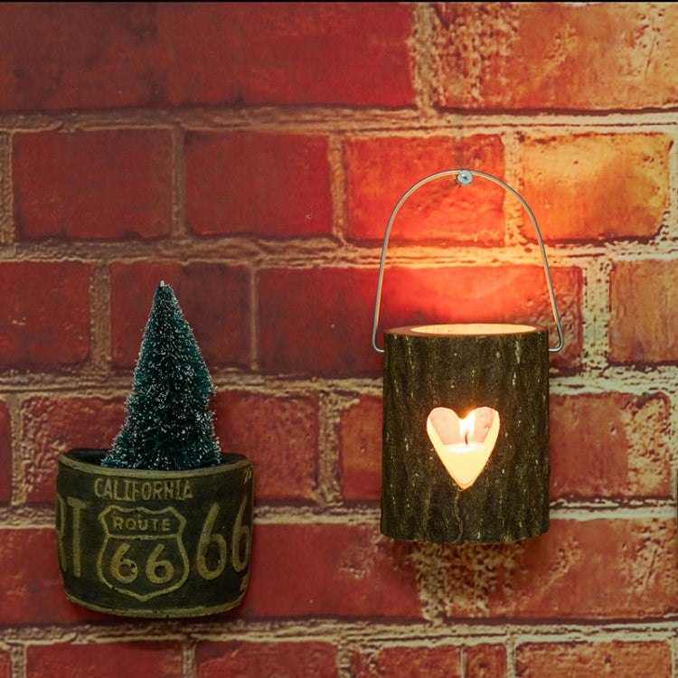 120211 Valentine Day Atmosphere Lamp Candle Holder Cafe Decoration Home Party Decoration Tea Wax Wooden Candle Cup, Snowflake, Pine, Five Stars, Love