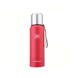 304 Stainless Steel Insulated Mug Large Capacity Sports Water Cup Outdoor Travel Pot, 500ml, 750ml, 1000ml, 1500ml 500ml Red