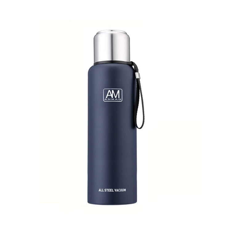 304 Stainless Steel Insulated Mug Large Capacity Sports Water Cup Outdoor Travel Pot, 500ml, 750ml, 1000ml, 1500ml 500ml Dark Blue