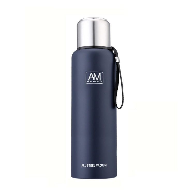 304 Stainless Steel Insulated Mug Large Capacity Sports Water Cup Outdoor Travel Pot, 500ml, 750ml, 1000ml, 1500ml 750ml Dark Blue