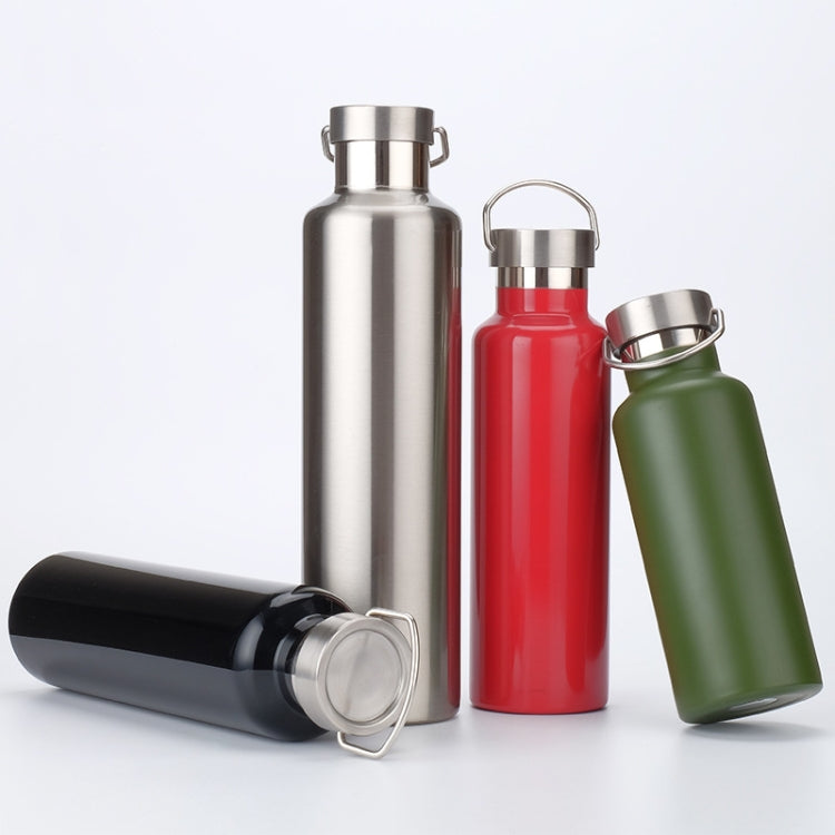 304 Vacuum Stainless Steel Vacuum Flask Double-Layer Large-Capacity Outdoor Water Bottle Mountaineering Sports Bottle, 500ml, 600ml, 750ml, 1000ml