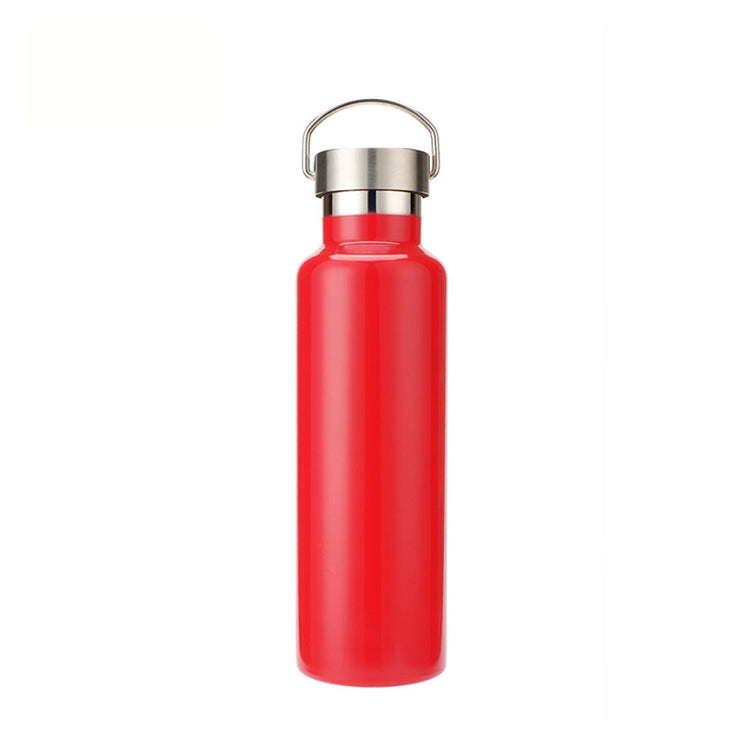 304 Vacuum Stainless Steel Vacuum Flask Double-Layer Large-Capacity Outdoor Water Bottle Mountaineering Sports Bottle, 500ml, 600ml, 750ml, 1000ml 600ml Red