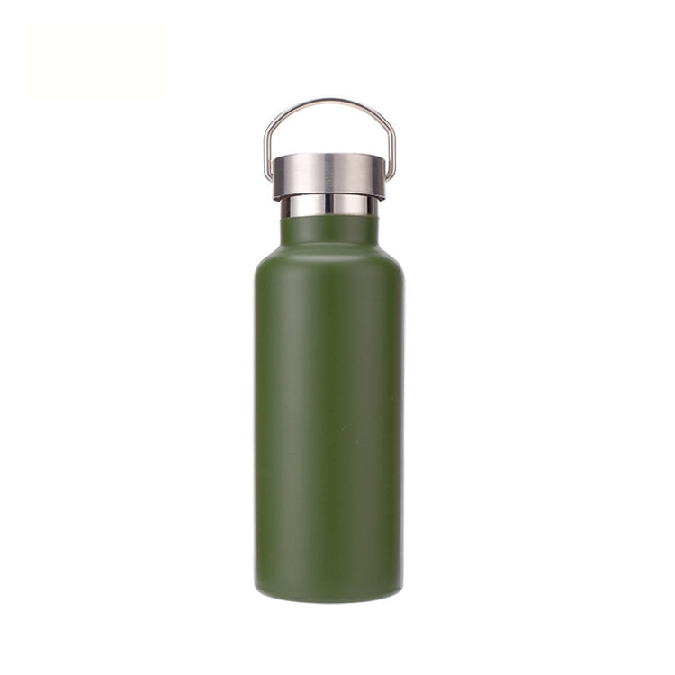 304 Vacuum Stainless Steel Vacuum Flask Double-Layer Large-Capacity Outdoor Water Bottle Mountaineering Sports Bottle, 500ml, 600ml, 750ml, 1000ml 600ml Green
