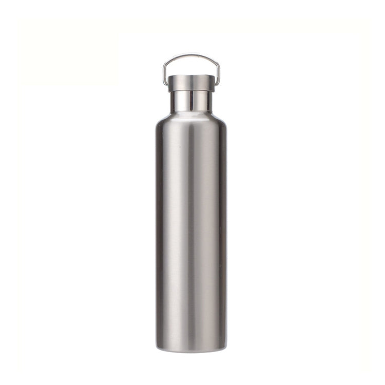 304 Vacuum Stainless Steel Vacuum Flask Double-Layer Large-Capacity Outdoor Water Bottle Mountaineering Sports Bottle, 500ml, 600ml, 750ml, 1000ml 600ml Steel Color