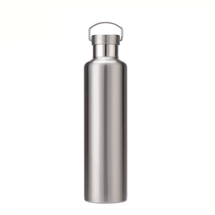 304 Vacuum Stainless Steel Vacuum Flask Double-Layer Large-Capacity Outdoor Water Bottle Mountaineering Sports Bottle, 500ml, 600ml, 750ml, 1000ml 750ml Steel Color