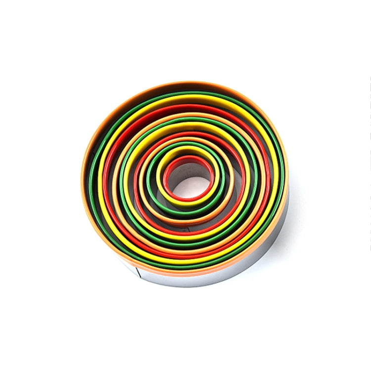 12 in 1 Stainless Steel Biscuit Cutting Set Fondant Biscuit Mold Round Cake Baking Mold, Color Mold(12 in 1) Color Mold(12 in 1)