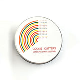 12 in 1 Stainless Steel Biscuit Cutting Set Fondant Biscuit Mold Round Cake Baking Mold, Color Mold(12 in 1)
