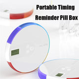 TF217 Portable Timing Reminder Dustproof Plastic Pill Box Pill Storage Box