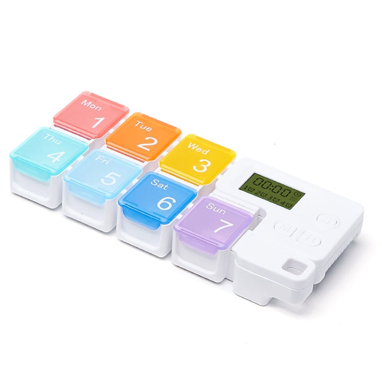 TF-248 7-Cell Smart Timing Reminder Plastic Pill Box Pill Storage Box, TF-248 TF-248