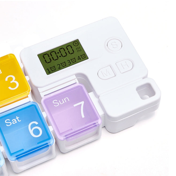 TF-248 7-Cell Smart Timing Reminder Plastic Pill Box Pill Storage Box, TF-248