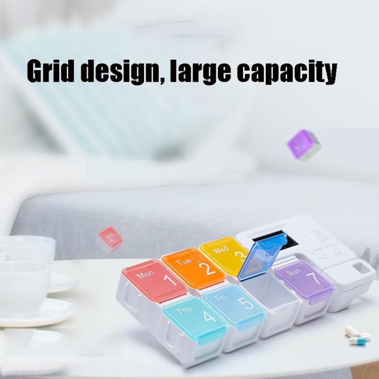 TF-248 7-Cell Smart Timing Reminder Plastic Pill Box Pill Storage Box, TF-248