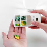 TF-264 Portable Mini Smart Timing Reminder Pill Box Plastic Pill Storage Box, TF-264