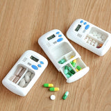 TF-264 Portable Mini Smart Timing Reminder Pill Box Plastic Pill Storage Box, TF-264