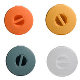 Round Data Cable Storage Box Earphone Storage Collection Box, Yellow, Blue, Transparent, Orange