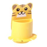 Bathroom Paste Wall-Mounted Shelf Cartoon Animal Toothbrush Holder, Panda, Tiger, Koala, Piggy