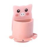 Bathroom Paste Wall-Mounted Shelf Cartoon Animal Toothbrush Holder, Panda, Tiger, Koala, Piggy