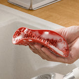 2 PCS Multifunctional Silicone Cleaning Brush Non-Oily Kitchen Cleaning Scouring Pad, Honey Bud Red, Bamboo Green, Pine Gray