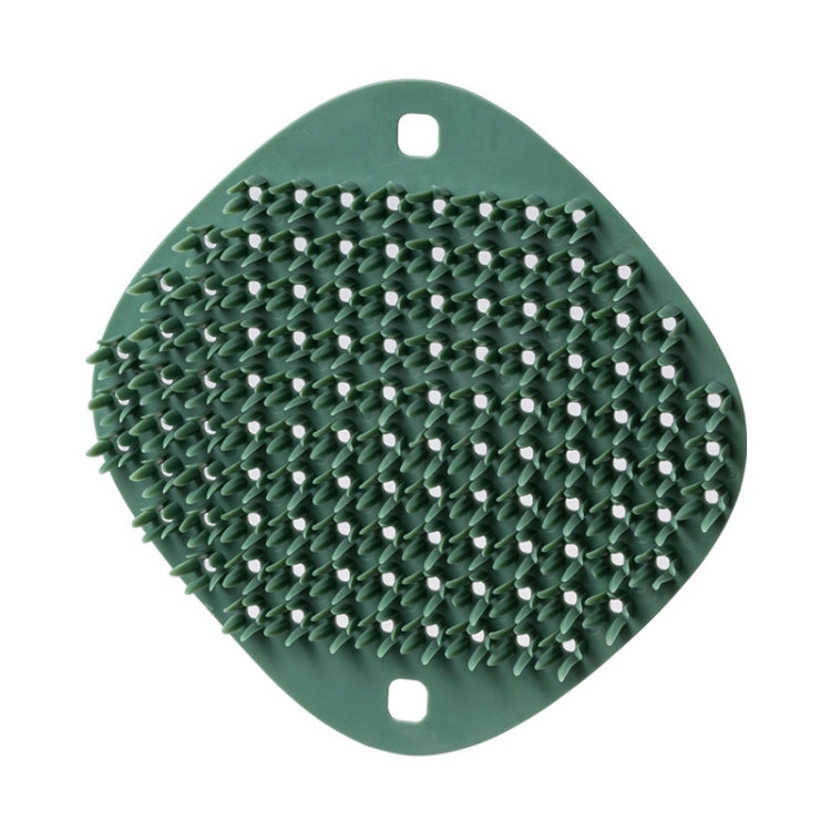 2 PCS Multifunctional Silicone Cleaning Brush Non-Oily Kitchen Cleaning Scouring Pad, Honey Bud Red, Bamboo Green, Pine Gray Bamboo Green