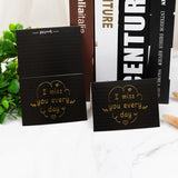 100 PCS Valentines Day Bronzing Greeting Card Flower Shop Birthday Thank You Card, Wish You All The Best, I Miss You Every Day, Thank You Very Much, I Keep You In My Heart Forever, Happy Every Day, Send You My Heart, Bright Future Happy Life           ... I Miss You Every Day