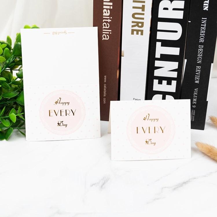 100 PCS Valentines Day Bronzing Greeting Card Flower Shop Birthday Thank You Card, Wish You All The Best, I Miss You Every Day, Thank You Very Much, I Keep You In My Heart Forever, Happy Every Day, Send You My Heart, Bright Future Happy Life           ... Happy Every Day