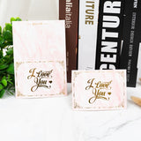 100 PCS Valentines Day Bronzing Greeting Card Flower Shop Birthday Thank You Card, Wish You All The Best, I Miss You Every Day, Thank You Very Much, I Keep You In My Heart Forever, Happy Every Day, Send You My Heart, Bright Future Happy Life           ... I Love You