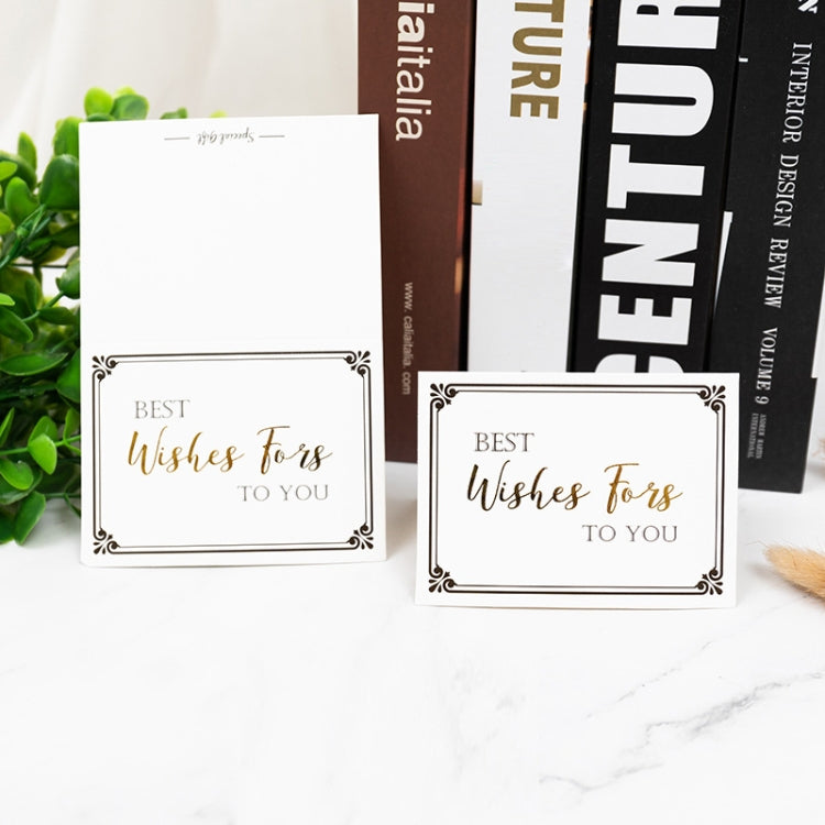 100 PCS Valentines Day Bronzing Greeting Card Flower Shop Birthday Thank You Card, Wish You All The Best, I Miss You Every Day, Thank You Very Much, I Keep You In My Heart Forever, Happy Every Day, Send You My Heart, Bright Future Happy Life           ... Best Wishes To Uou