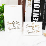 100 PCS Valentines Day Bronzing Greeting Card Flower Shop Birthday Thank You Card, Wish You All The Best, I Miss You Every Day, Thank You Very Much, I Keep You In My Heart Forever, Happy Every Day, Send You My Heart, Bright Future Happy Life           ... Special Love For Special You