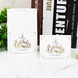 100 PCS Valentines Day Bronzing Greeting Card Flower Shop Birthday Thank You Card, Wish You All The Best, I Miss You Every Day, Thank You Very Much, I Keep You In My Heart Forever, Happy Every Day, Send You My Heart, Bright Future Happy Life           ... Happy Birthday