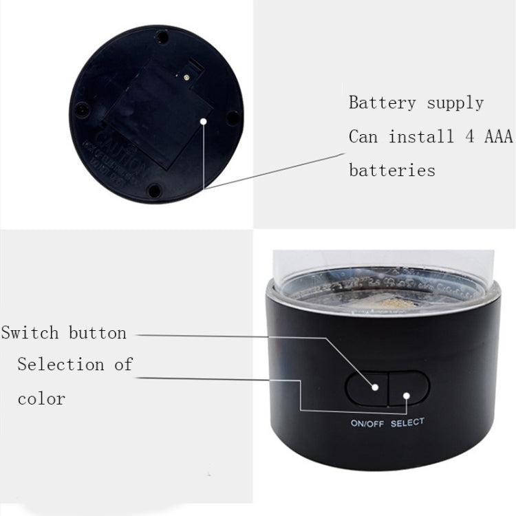 Cylindrical LED Simulation Jellyfish Light USB Powered Colorful Jellyfish Atmosphere Light, 10.5 x 10.5 x 29.4cm