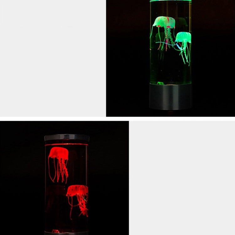 Cylindrical LED Simulation Jellyfish Light USB Powered Colorful Jellyfish Atmosphere Light, 10.5 x 10.5 x 29.4cm