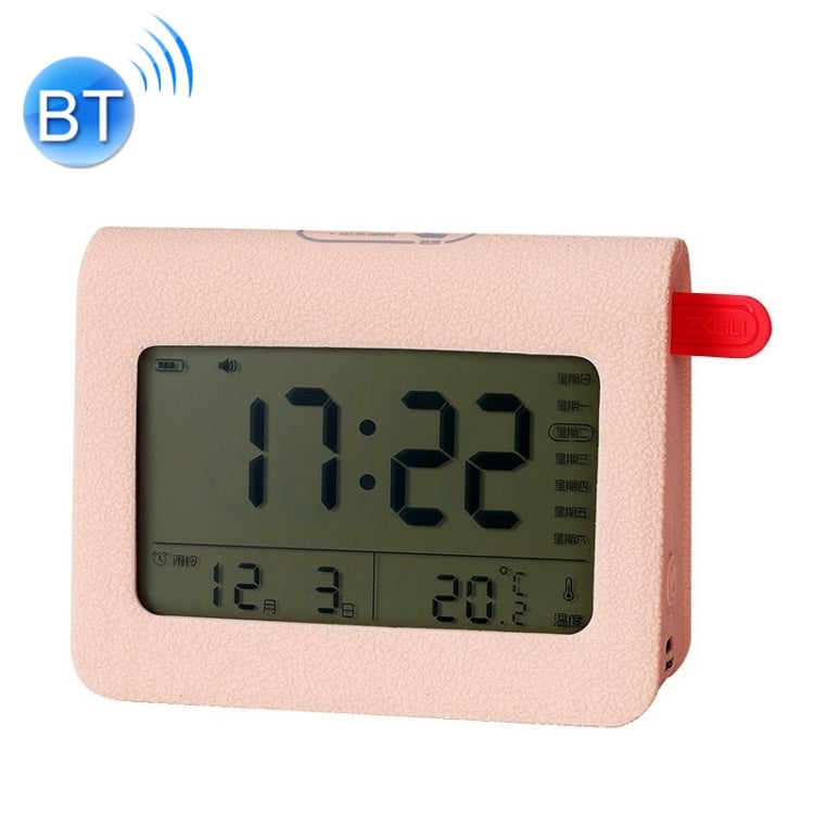 ZKLiLi Lazy Snooze Applet Alarm Clock Bedside Bluetooth Multifunctional Silent Digital Alarm Clock, Blue, Pink, Gray