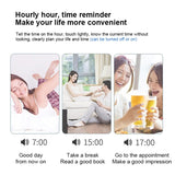 ZKLiLi Lazy Snooze Applet Alarm Clock Bedside Bluetooth Multifunctional Silent Digital Alarm Clock, Blue, Pink, Gray
