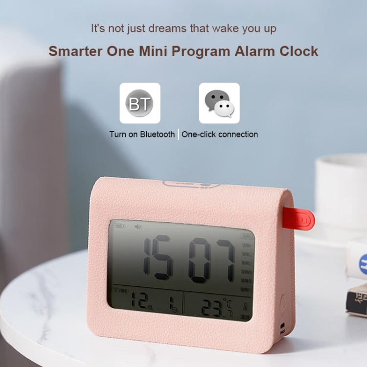 ZKLiLi Lazy Snooze Applet Alarm Clock Bedside Bluetooth Multifunctional Silent Digital Alarm Clock, Blue, Pink, Gray