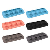 2 PCS Creative Silicone Ice Tray Mold 8 Continuous Mould Home-Made DIY Ice Tray Box, Style:, Fruit (Blue), Fruit (Vermillion), Round (Red), Round (Blue), Brick (Blue), Brick (Gray), Five-star (Blue), Ice Cream (Blue), Lemon (Green)              ...