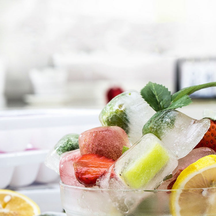 2 PCS Creative Silicone Ice Tray Mold 8 Continuous Mould Home-Made DIY Ice Tray Box, Style:, Fruit (Blue), Fruit (Vermillion), Round (Red), Round (Blue), Brick (Blue), Brick (Gray), Five-star (Blue), Ice Cream (Blue), Lemon (Green)              ...