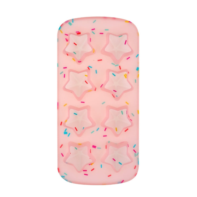 2 PCS Creative Silicone Ice Tray Mold 8 Continuous Mould Home-Made DIY Ice Tray Box, Style:, Fruit (Blue), Fruit (Vermillion), Round (Red), Round (Blue), Brick (Blue), Brick (Gray), Five-star (Blue), Ice Cream (Blue), Lemon (Green)              ... Five-star ice tray (jelly effect)