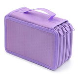 Solid Color Square Four-Layer Pencil Case Sketch Colorful Pencil Case With 72 Holes, Four-Layer