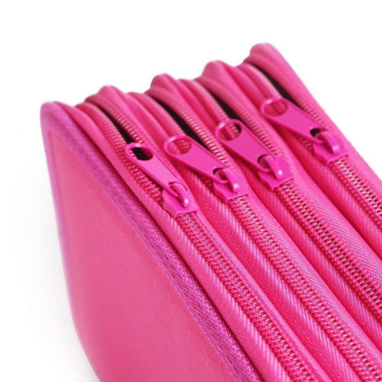 Solid Color Square Four-Layer Pencil Case Sketch Colorful Pencil Case With 72 Holes, Four-Layer