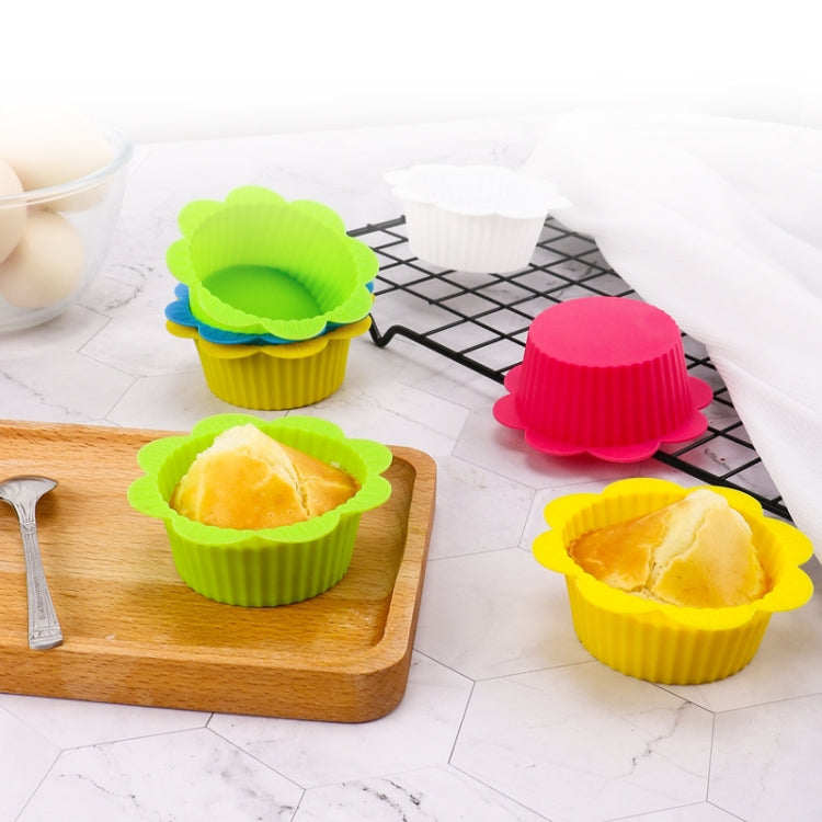 20 PCS DIY Baking Mold Macaron Lace Shape Silicone Cake Cup Pudding Egg Tart Muffin Cup Mold,Random Color Delivery, 20 PCS 20 PCS