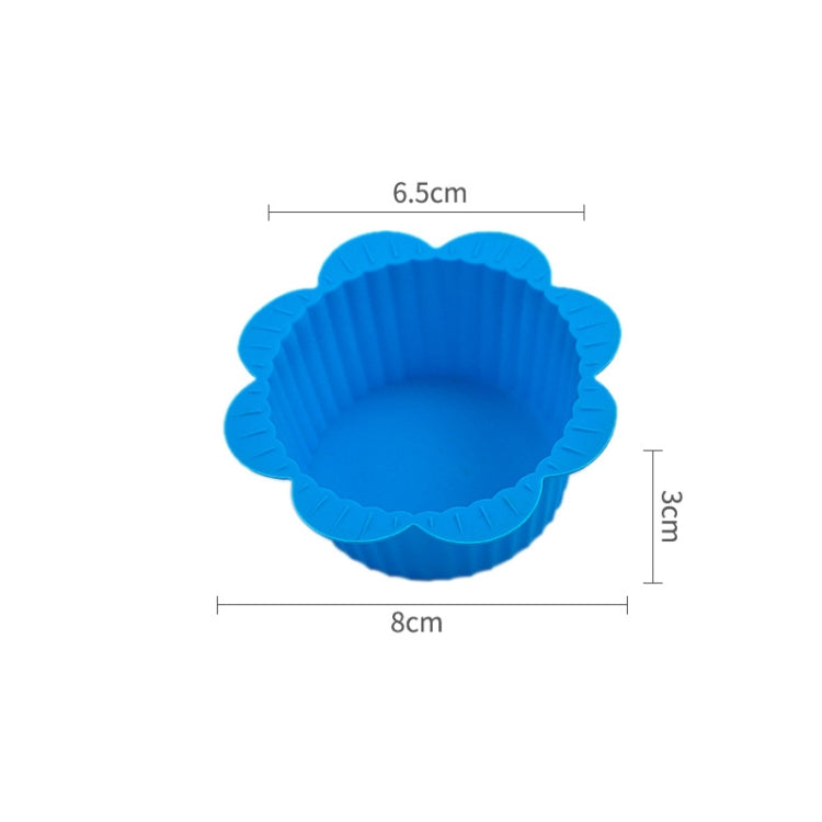 20 PCS DIY Baking Mold Macaron Lace Shape Silicone Cake Cup Pudding Egg Tart Muffin Cup Mold,Random Color Delivery, 20 PCS