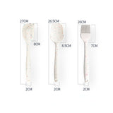 3 in 1 Kitchen Pancake DIY Baking Tools Set Color Grain Barbecue Brush + Butter Spatula + Spatula Set, White