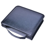 Solid Color Large Capacity 150 Hole Square PU Pencil Case, Black, Purple, Rose Red