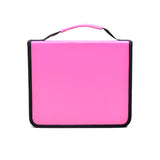 Solid Color Large Capacity 150 Hole Square PU Pencil Case, Black, Purple, Rose Red