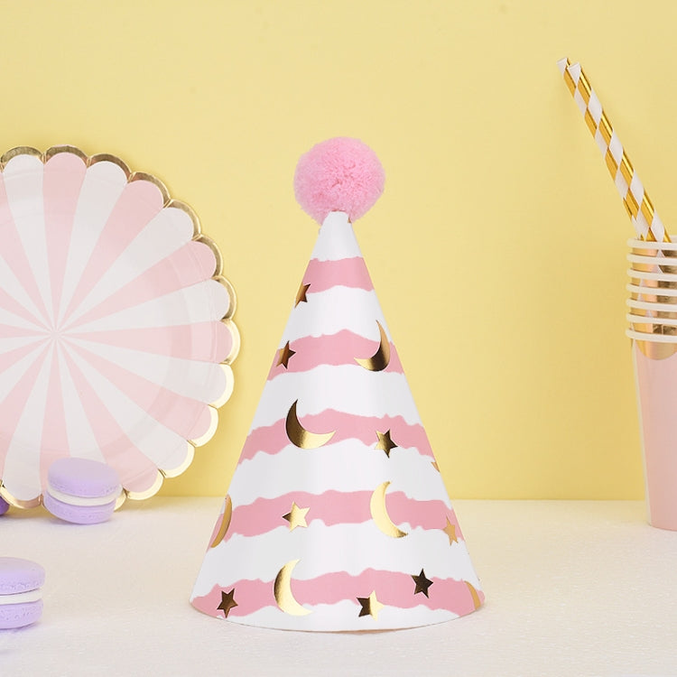 20 PCS Cute Children Bronzing Birthday Hats Cake Baking Decoration Party Hats, Cats, Unicorn, Wave Point, Daisy, Happy Birthday, Star & Moon Bronzing, Golden Ball Cap Happy Birthday, Golden Ball Cap 2 Monster, Golden Ball Cap Spaceman                  ... Star & Moon Bronzing