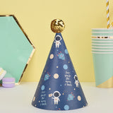 20 PCS Cute Children Bronzing Birthday Hats Cake Baking Decoration Party Hats, Cats, Unicorn, Wave Point, Daisy, Happy Birthday, Star & Moon Bronzing, Golden Ball Cap Happy Birthday, Golden Ball Cap 2 Monster, Golden Ball Cap Spaceman                  ... Golden Ball Cap Spaceman