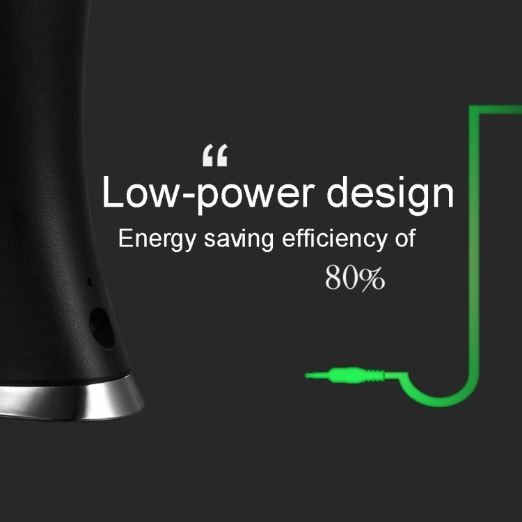 U2 5W 3-Level Dimmable LED Leather Texture Desk Lamp With Temperature/Clock/Calendar Display, Black