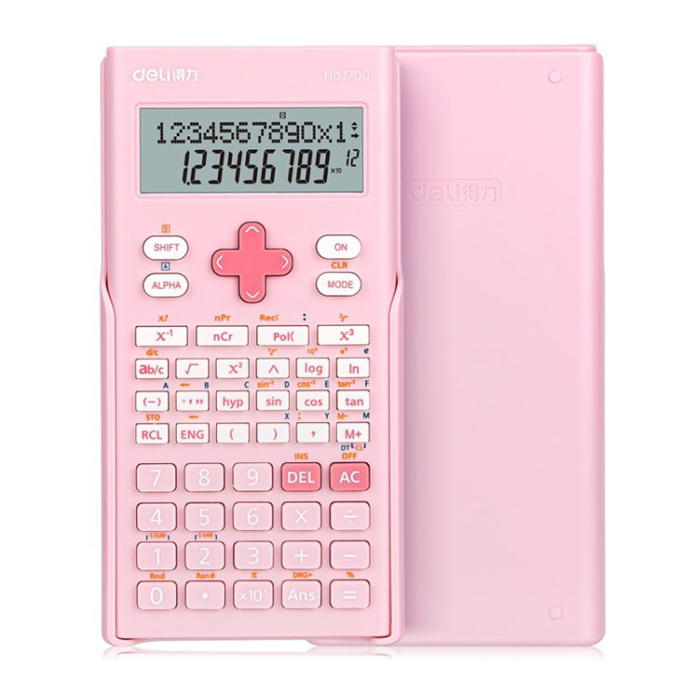 Deli 1700 Scientific Calculator Portable And Cute Student Calculator, White, Pink, Blue